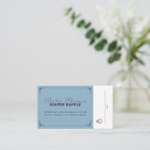 Penguin Winter Wonderland Raffle Ticket - Blauw Informatiekaartje (Staand voorkant)