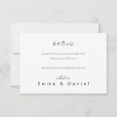 Penguin Winter Wonderland-thema bedankkaart (Achterkant)