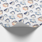 Penguin Winter Wonderland-thema Wrapping Paper Cadeaupapier (Hoek)