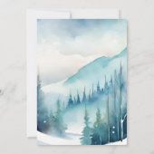 Penguin winterverjaardagsfeestje bewerkbare sjablo kaart (Achterkant)