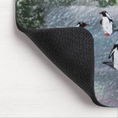 Penguin Winterwonderland Mousepad Muismat (Hoek)