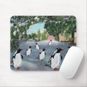 Penguin Winterwonderland Mousepad Muismat (Met muis)