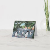 Penguin Winterwonderland Wenskaarten Feestdagen Kaart (Achterkant)