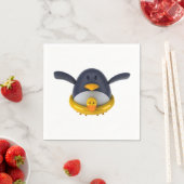 Penguin With A Rubber Duck Paper Napkins Servet (Insitu)