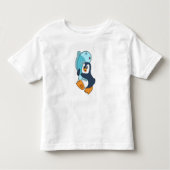 Penguin with Fish Kinder Shirts (Voorkant)