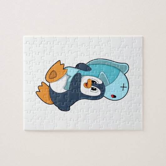 Penguin with Fish Legpuzzel (Horizontaal)