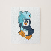 Penguin with Fish Legpuzzel (Verticaal)
