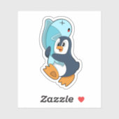 Penguin with Fish Sticker (Vel)