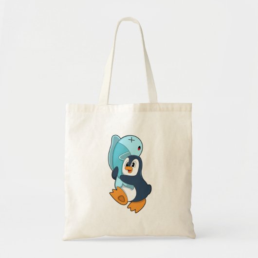 Penguin with Fish Tote Bag (Voorkant)