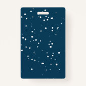 Penguin with Hot Cocoa Winter Blue Hall Pass Badge (Achterkant)