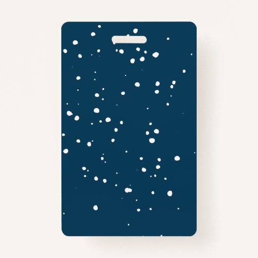 Penguin with Hot Cocoa Winter Blue Hall Pass Badge (Achterkant)