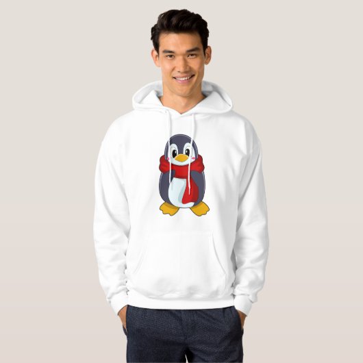 Penguin with Scarf Hoodie (Voorkant volledig)