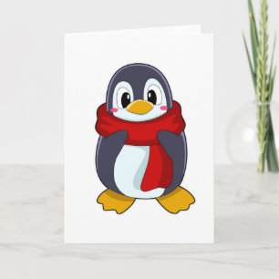Penguin with Scarf Kaart