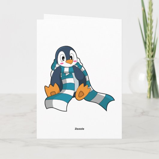 Penguin with Scarf Kaart (Achterkant)