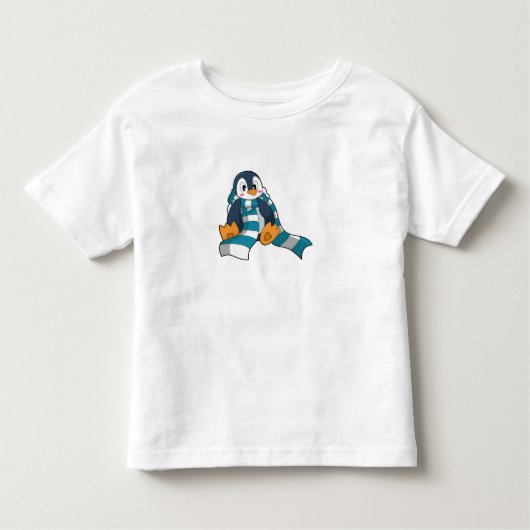 Penguin with Scarf Kinder Shirts (Voorkant)