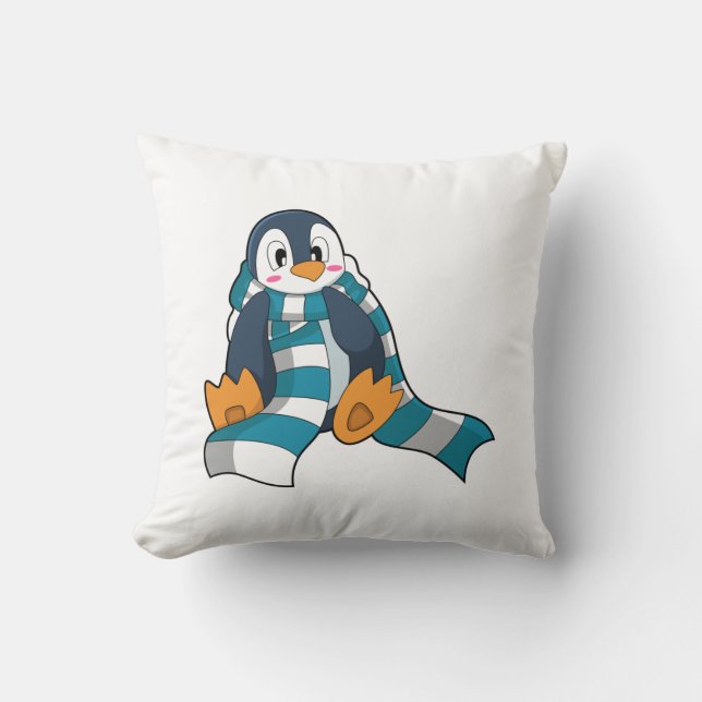 Penguin with Scarf Kussen (Voorkant)