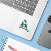 Penguin with Scarf Sticker (Laptop met iPhone)