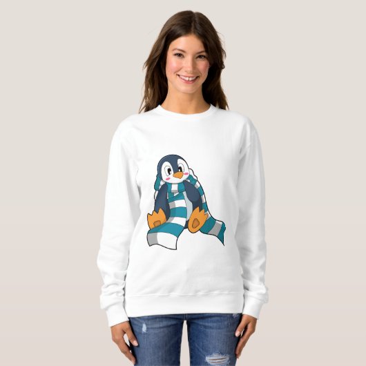 Penguin with Scarf Trui (Voorkant volledig)