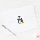 Penguin with Scarf Vierkante Sticker (Envelop)