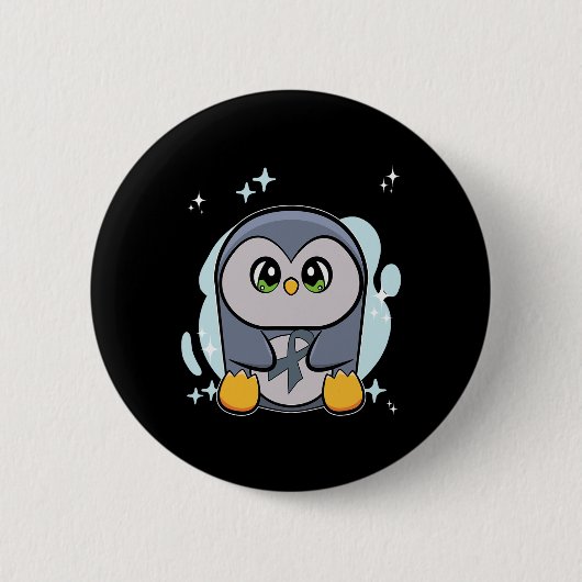 Penguin World Dyslexie Bewustzijn Ronde Button 5,7 Cm (Voorkant)