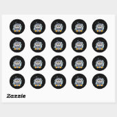 Penguin World Dyslexie Bewustzijn Ronde Sticker (Vel)