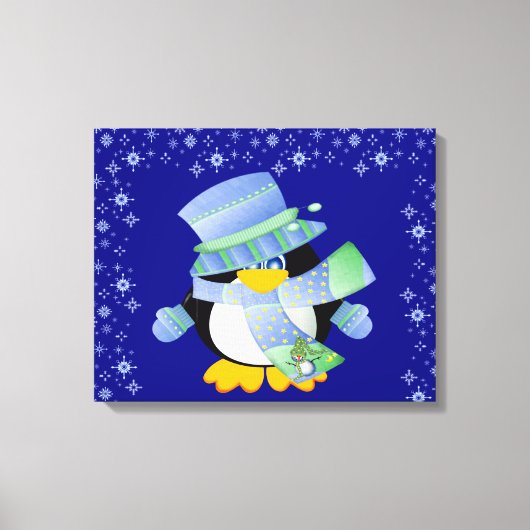 Penguin Wrapped Canvas Afdruk (Voorkant)