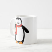 Penguin Wrapped in Red Scarf Koffiemok (Voorkant links)