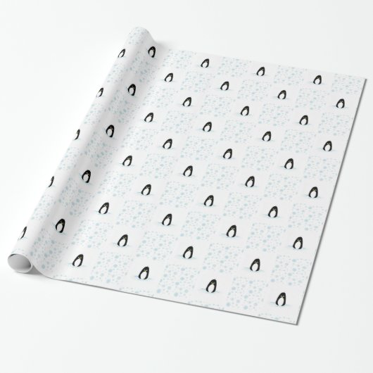 Penguin Wrapping Paper Cadeaupapier (Uitgerold)