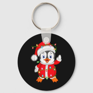 Penguin Xmas Verlichting Santa Kostuum Penguin Chr Sleutelhanger
