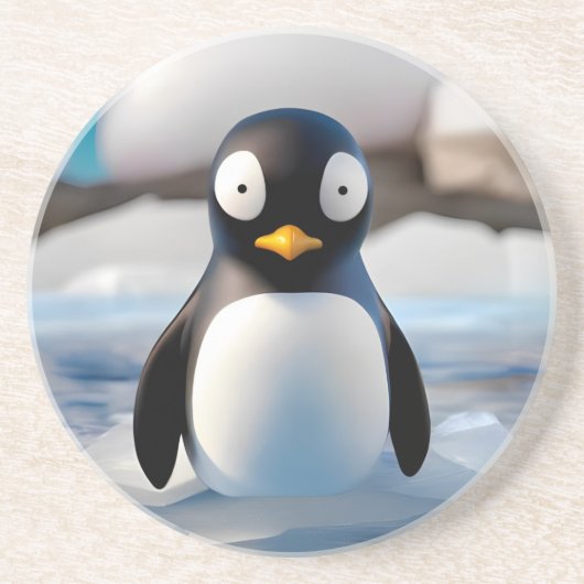 Penguin Zandsteen Onderzetter (Voorkant)