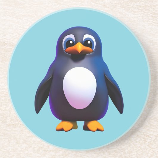 Penguin Zandsteen Onderzetter (Voorkant)