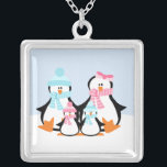 Penguin Zilver Vergulden Ketting<br><div class="desc">hanger.</div>