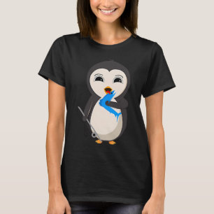 Penguina - vissen met hengel t-shirt