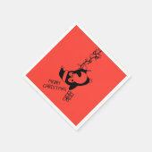 Penguine distributing christmas gifts servet (Hoek)