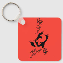 Penguine distributing christmas gifts sleutelhanger