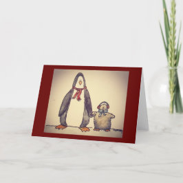 Penguinekaart Feestdagen Kaart