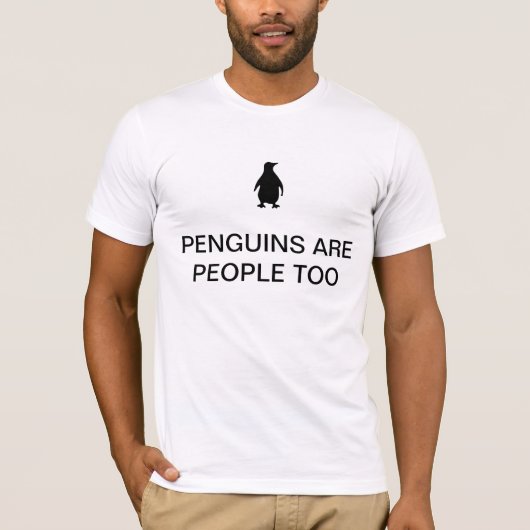 PENGUINES ZIJN OOK MENSEN! T-SHIRT (Voorkant)