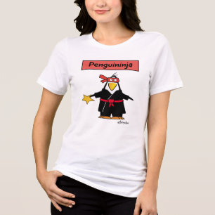 PENGUININJA penguin ninja door Sandra Boynton T-Sh Tri-Blend Shirt