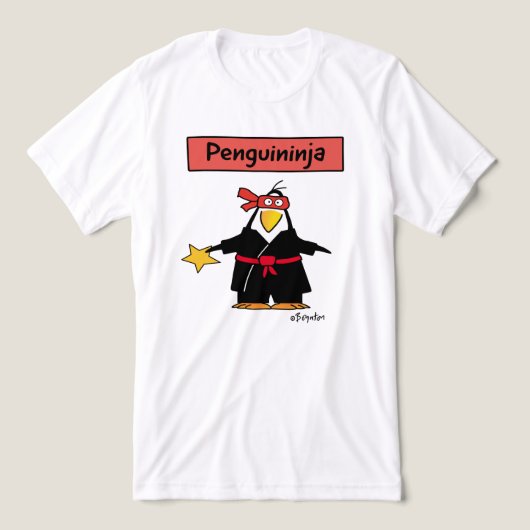 PENGUININJA penguin ninja door Sandra Boynton T-Sh Tri-Blend Shirt (Design voorkant)