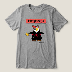 PENGUININJA penguin ninja door Sandra Boynton T-Sh Tri-Blend Shirt