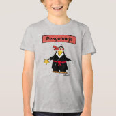 PENGUININJA penguin ninja door Sandra Boynton Tri-Blend Shirt (Voorkant)