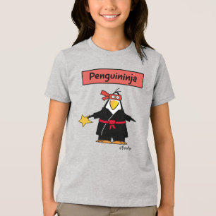 PENGUININJA penguin ninja door Sandra Boynton Tri-Blend Shirt