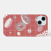 Penguins and Donuts iPhone 15 Case (Achterkant horizontaal)