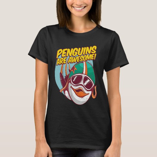 Penguins Are Awesome Penguins Polar Animals T-shirt (Voorkant)