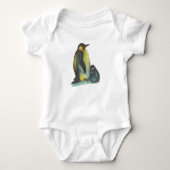 Penguins Baby Jersey Bodysuit, White Romper (Voorkant)