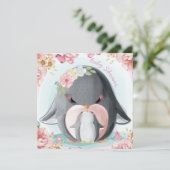 Penguins Baby shower Invitation Kaart (Staand voorkant)