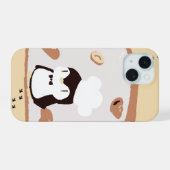 Penguin's Bakery iPhone 15 Case (Achterkant horizontaal)
