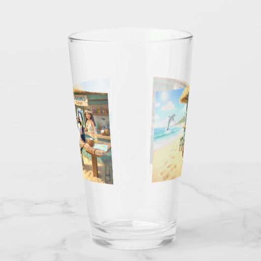 Penguin's Beach Bar Glas (Rechts)