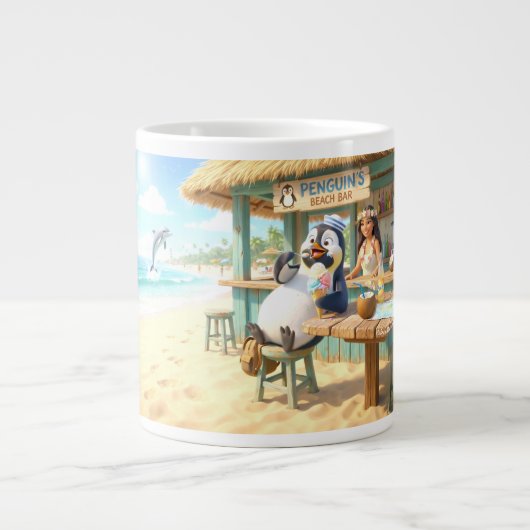 Penguin's Beach Bar Grote Koffiekop (Voorkant)