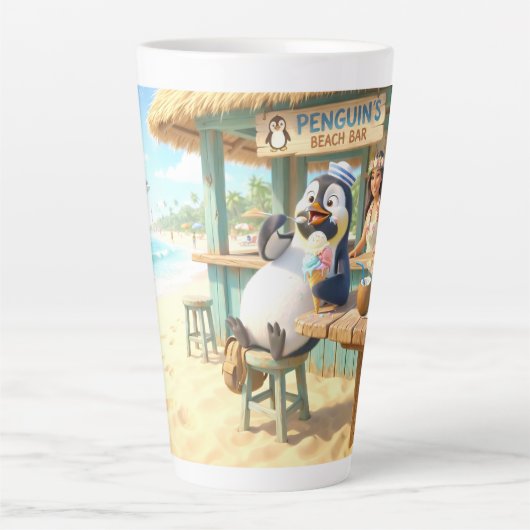 Penguin's Beach Bar Latte Mok (Voorkant)